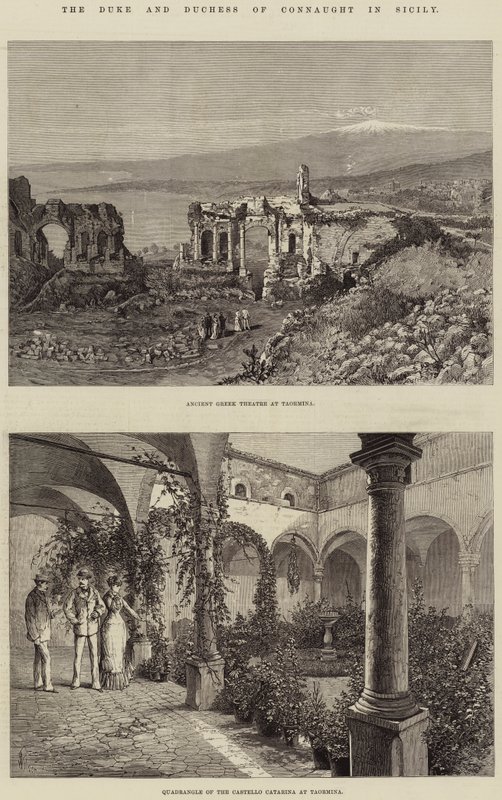 Connaught hercege és hercegnéje Szicíliában alkotó: Thomas Harrington Wilson