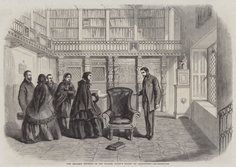 Eugenie császárné Sir Walter Scott Abbotsfordi tanulmányában alkotó: Thomas Harrington Wilson