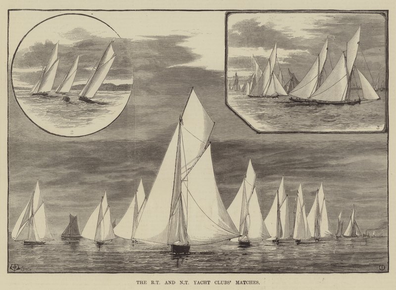 A Royal Thames és a New Thames Yacht Clubs mérkőzései alkotó: Thomas Harrington Wilson