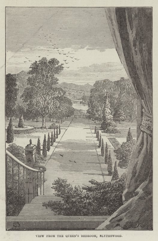 Kilátás a királynő hálószobájából, Blythswood alkotó: Thomas Harrington Wilson