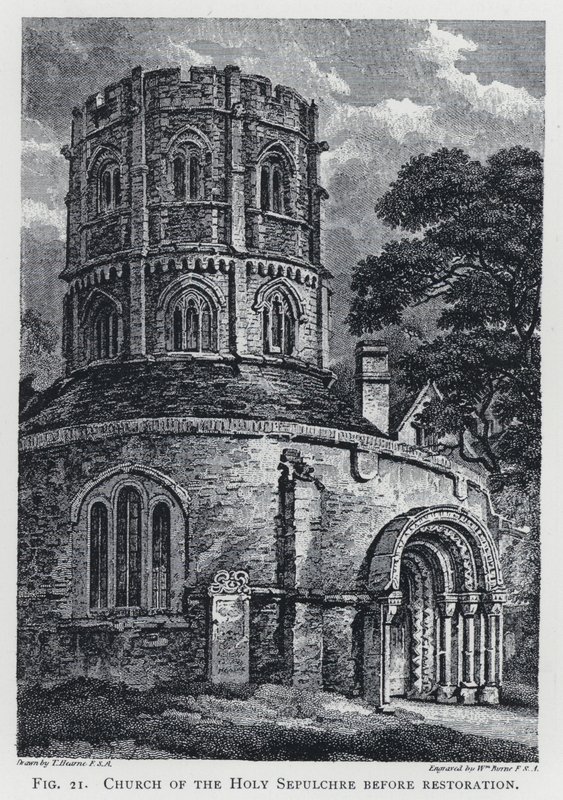 Szent Sír templom restaurálás előtt (metszet) alkotó: Thomas Hearne