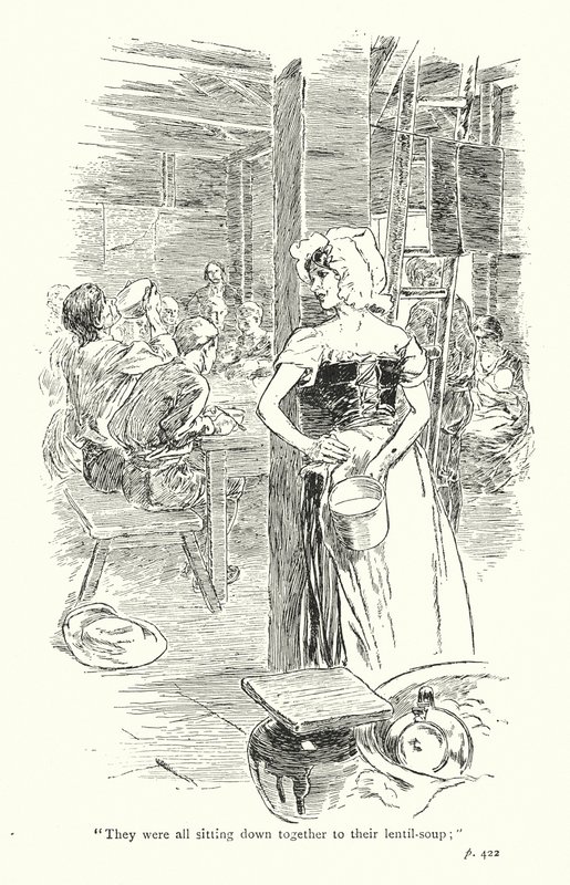 Illusztráció Laurence Sterne A Sentimental Journey című könyvéhez (litográfia) alkotó: Thomas Heath Robinson
