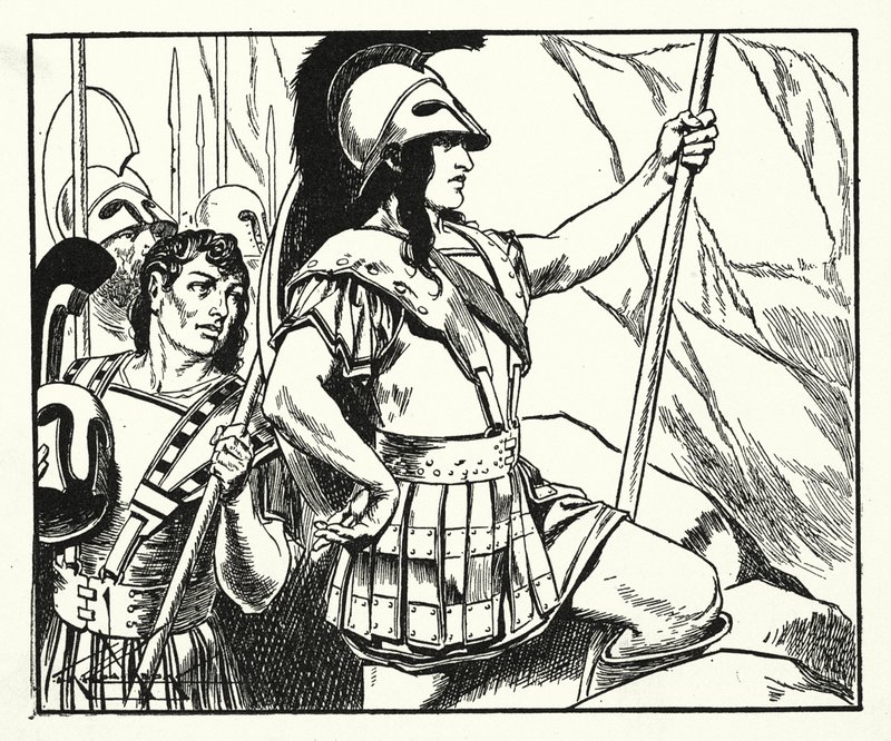 Leonidas (litográfia) alkotó: Thomas Heath Robinson