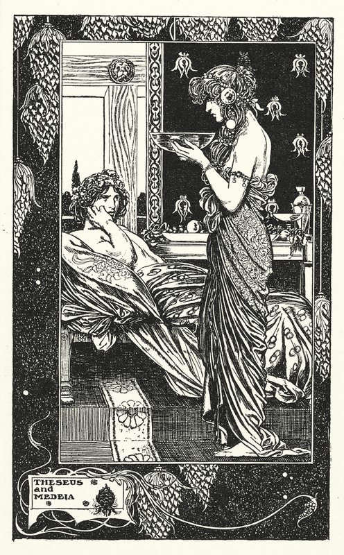 Theseus és Medeia (litográfia) alkotó: Thomas Heath Robinson