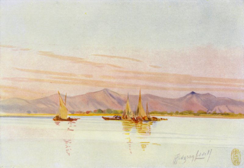 Kanton közelében, halászhajók a Pearl Riveren alkotó: Thomas Hodgson Liddell