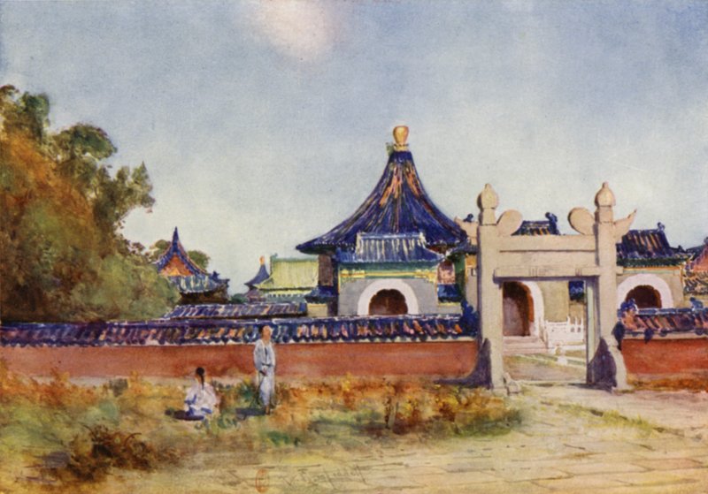 Peking, az Emperors Robing Temple, a Mennyország temploma alkotó: Thomas Hodgson Liddell