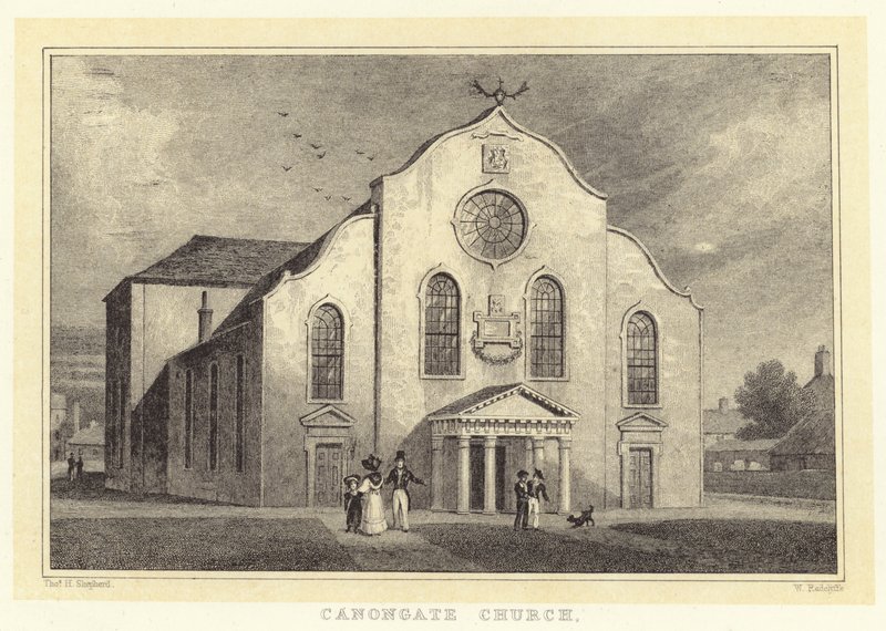 Canongate templom (metszet) alkotó: Thomas Hosmer (after) Shepherd