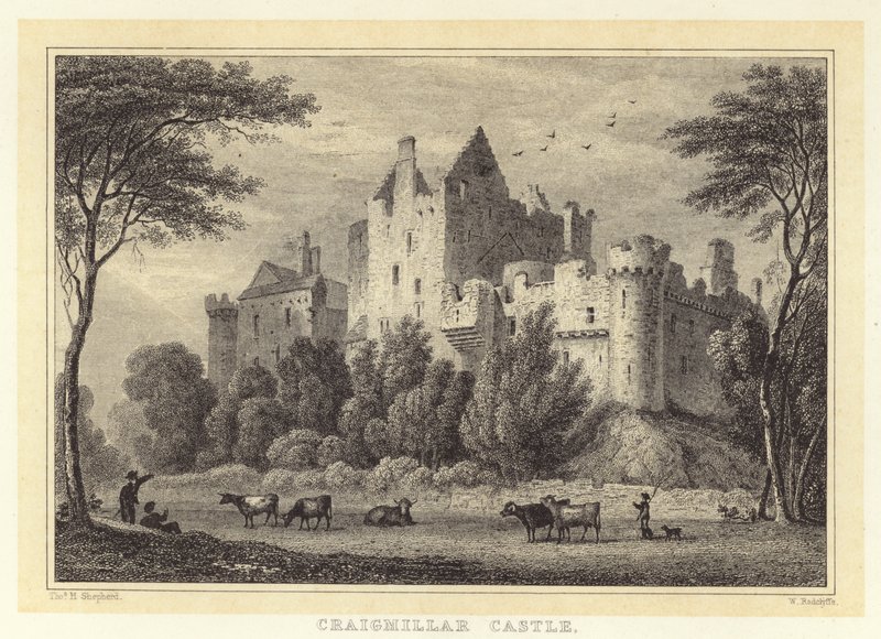 Craigmillar kastély (metszet) alkotó: Thomas Hosmer (after) Shepherd