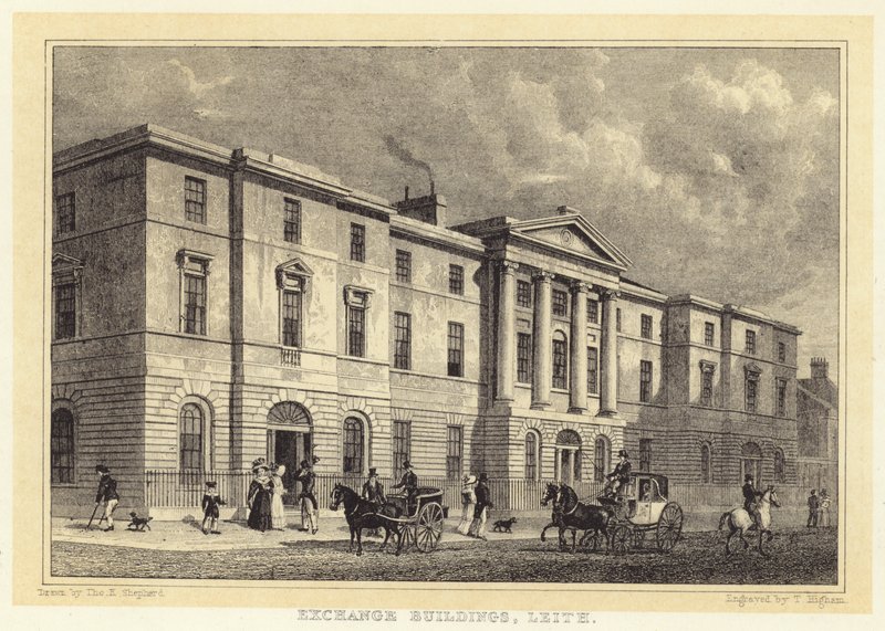 Exchange Buildings, Leith (metszet) alkotó: Thomas Hosmer (after) Shepherd
