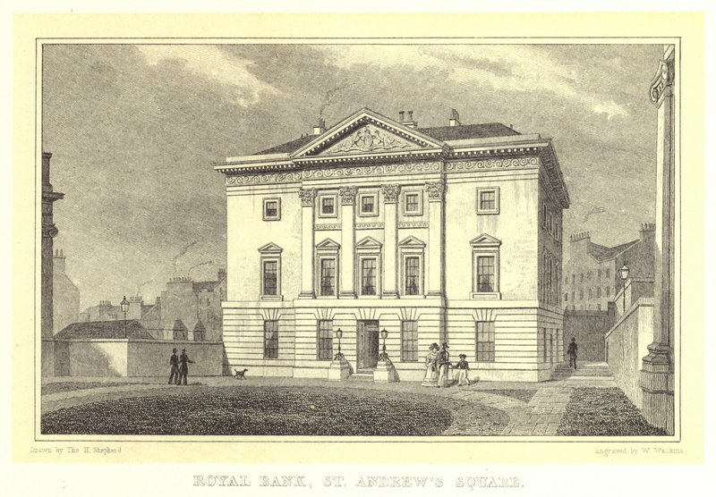 Royal Bank, Szent András tér (metszet) alkotó: Thomas Hosmer (after) Shepherd