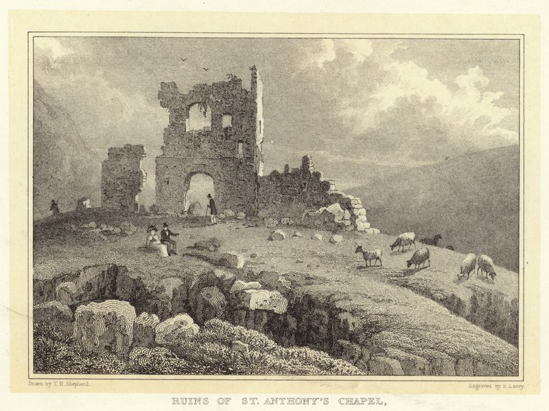 A Szent Antal-kápolna romjai (metszet) alkotó: Thomas Hosmer (after) Shepherd