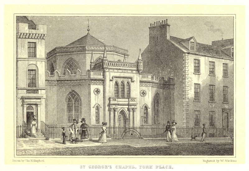 Szent György-kápolna, York Place (metszet) alkotó: Thomas Hosmer (after) Shepherd