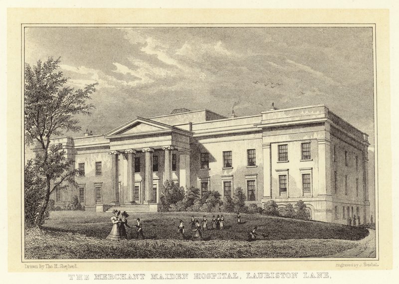 The Merchant Maiden Hospital, Lauriston Lane (metszet) alkotó: Thomas Hosmer (after) Shepherd
