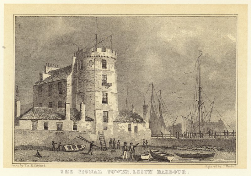 The Signal Tower, Leith Harbour (metszet) alkotó: Thomas Hosmer (after) Shepherd