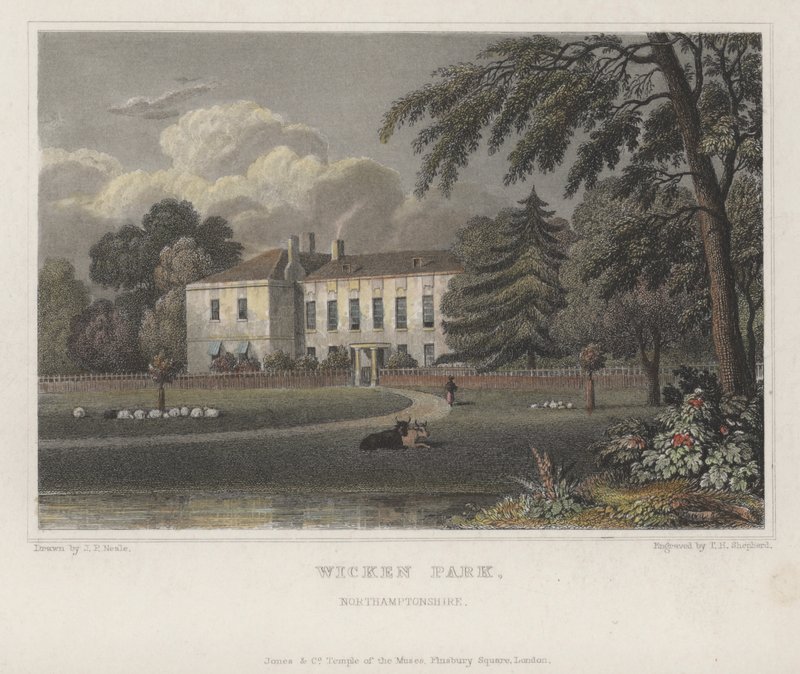 Wicken Park, Northamptonshire (színes metszet) alkotó: Thomas Hosmer (after) Shepherd