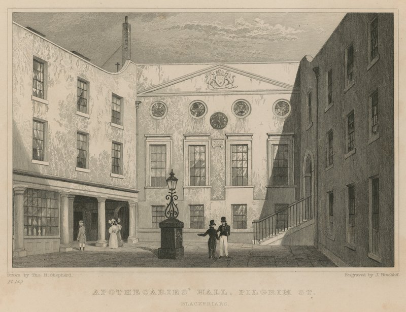 Patikacsarnok, Pilgrim Street, Blackfriars (metszet) alkotó: Thomas Hosmer Shepherd