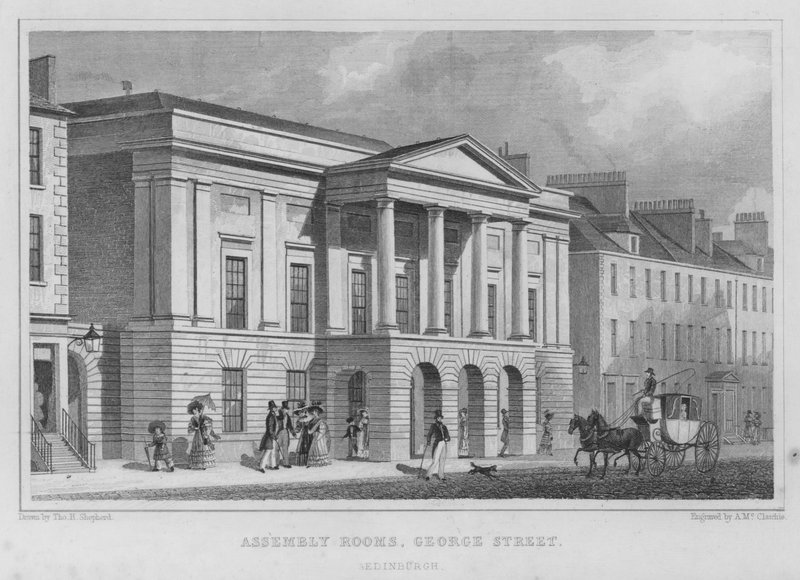 Assembly Rooms, George Street, Edinburgh (metszet) alkotó: Thomas Hosmer Shepherd