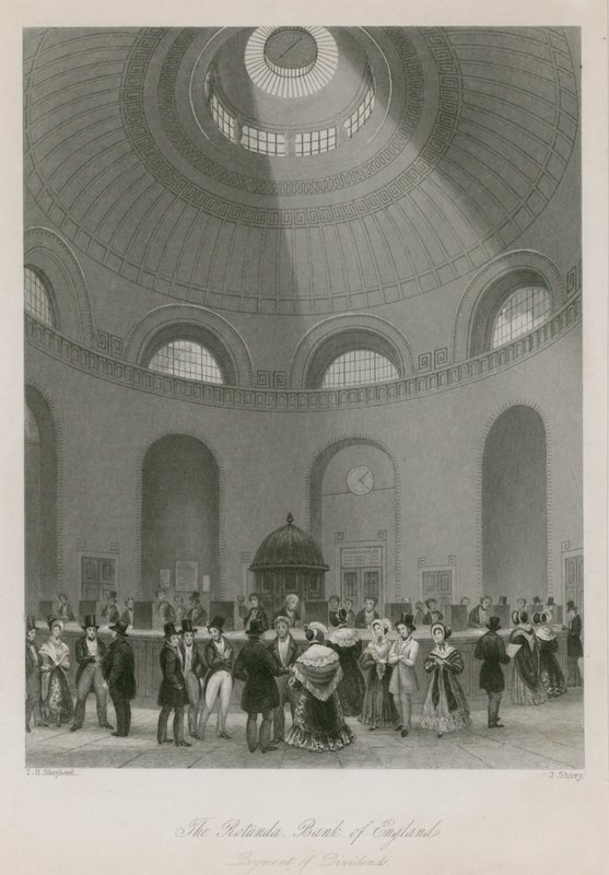 Bank of England, Sir John Soane Rotundája alkotó: Thomas Hosmer Shepherd