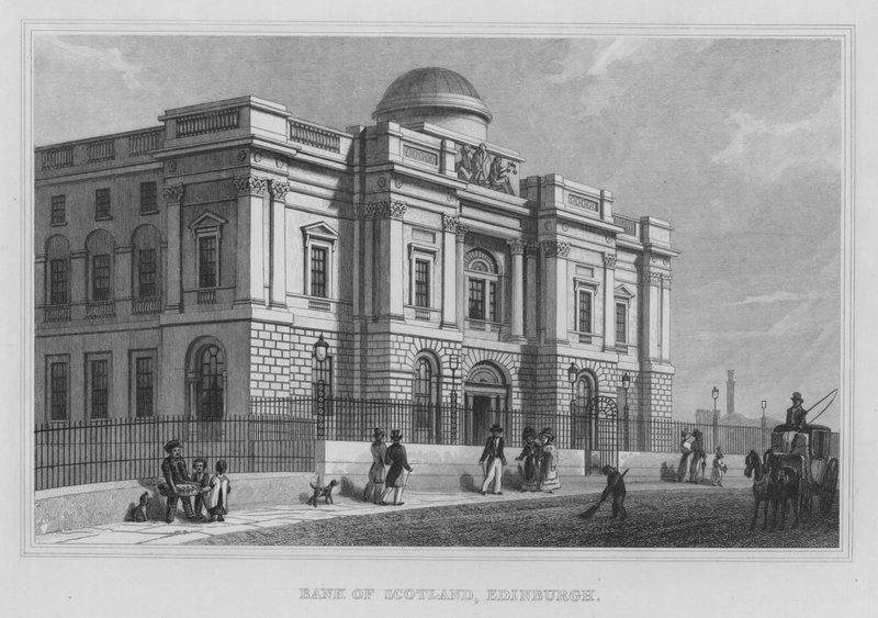 Bank of Scotland, Edinburgh (metszet) alkotó: Thomas Hosmer Shepherd