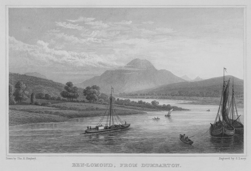 Ben-Lomond, Dumbartonból (metszet) alkotó: Thomas Hosmer Shepherd
