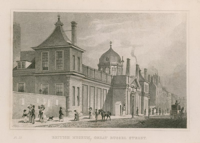 British Museum a Montague House-ban alkotó: Thomas Hosmer Shepherd