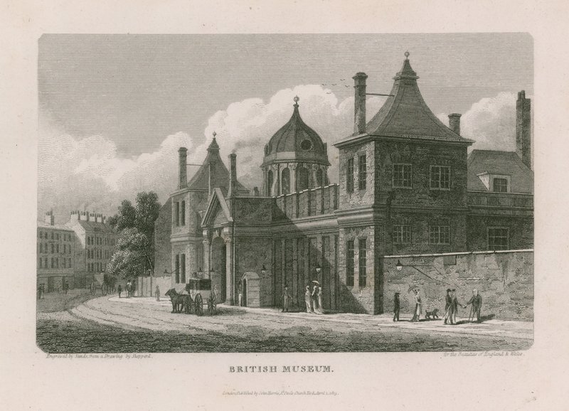 British Museum a Montague House-ban alkotó: Thomas Hosmer Shepherd