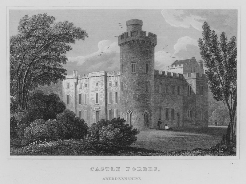 Forbes-kastély, Aberdeenshire (metszet) alkotó: Thomas Hosmer Shepherd