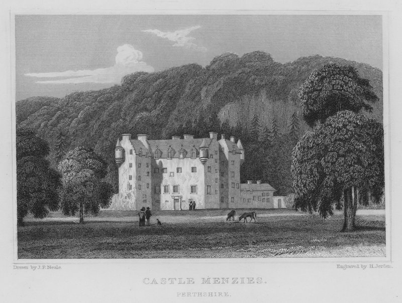 Castle Menzies, Perthshire (metszet) alkotó: Thomas Hosmer Shepherd