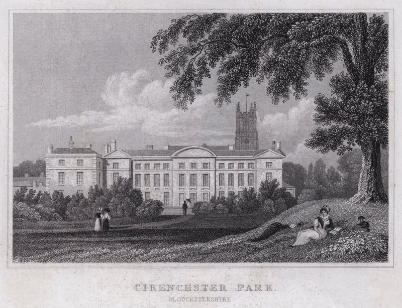 Cirencester Park, Gloucestershire (metszet) alkotó: Thomas Hosmer Shepherd
