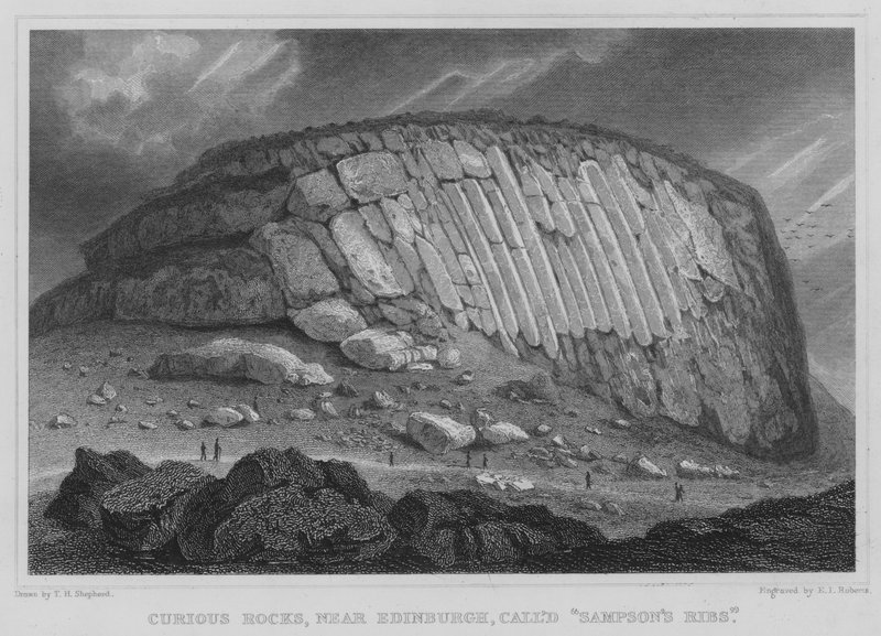 Curious Rocks, Edinburgh közelében, Sampson