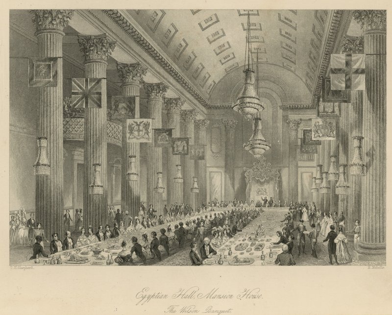 Egyiptomi terem, Mansion House alkotó: Thomas Hosmer Shepherd