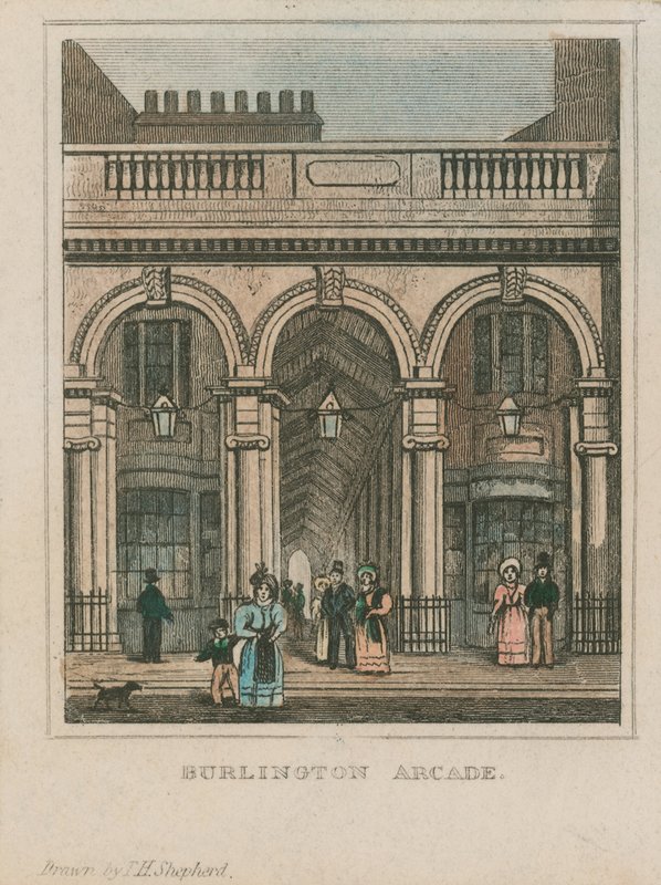A Burlington Arcade külső képe alkotó: Thomas Hosmer Shepherd