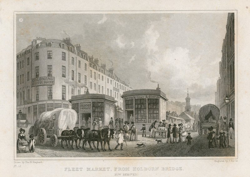 Flottapiac a Holborn hídról (most eltávolítva) alkotó: Thomas Hosmer Shepherd