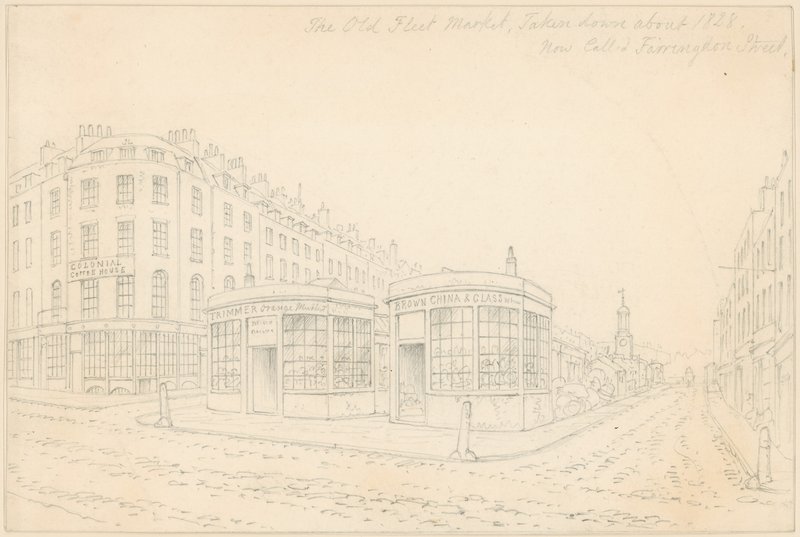 Flottapiac a Holborn hídról (most eltávolítva) alkotó: Thomas Hosmer Shepherd