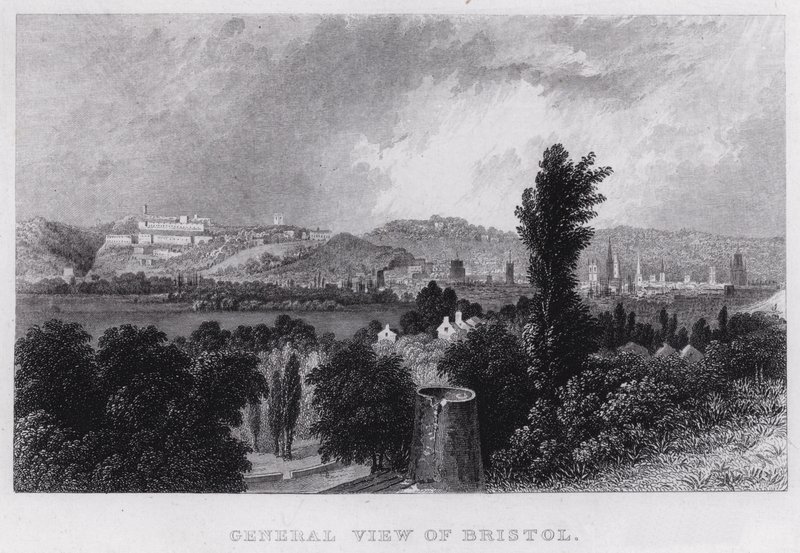 Bristol általános képe (metszet) alkotó: Thomas Hosmer Shepherd