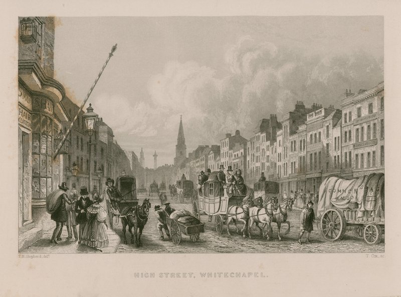 Whitechapel főutcája alkotó: Thomas Hosmer Shepherd
