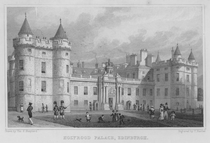 Holyrood palota, Edinburgh (metszet) alkotó: Thomas Hosmer Shepherd