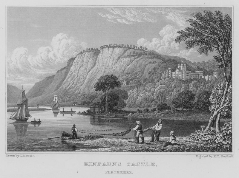 Kinfauns kastély, Perthshire (metszet) alkotó: Thomas Hosmer Shepherd