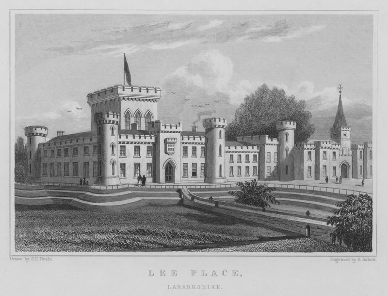 Lee Place, Lanarkshire (metszet) alkotó: Thomas Hosmer Shepherd