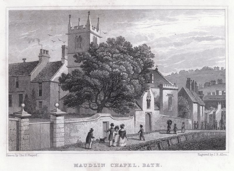 Maudlin-kápolna, Bath (metszet) alkotó: Thomas Hosmer Shepherd