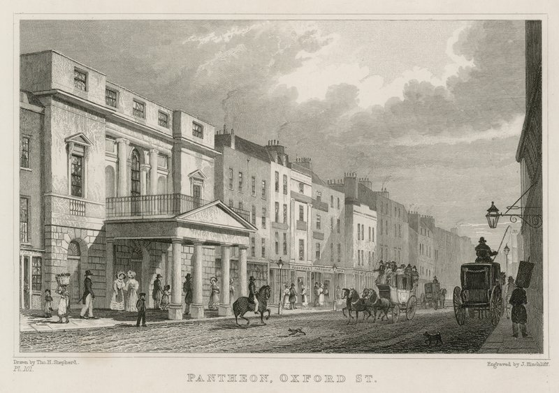 Pantheon, Oxford Street, London alkotó: Thomas Hosmer Shepherd