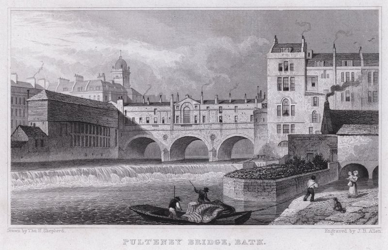 Pulteney híd, Bath (metszet) alkotó: Thomas Hosmer Shepherd