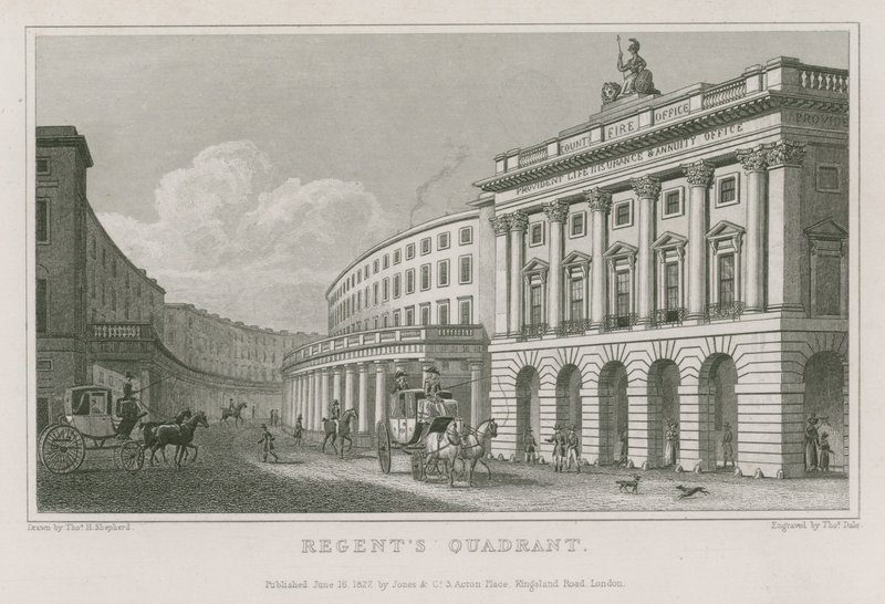 Quadrant, Regent Street, London alkotó: Thomas Hosmer Shepherd
