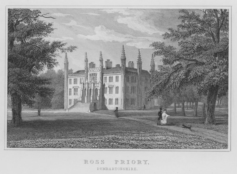 Ross Priory, Dumbartonshire (metszet) alkotó: Thomas Hosmer Shepherd