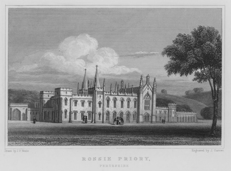 Rossie Priory, Perthshire (metszet) alkotó: Thomas Hosmer Shepherd