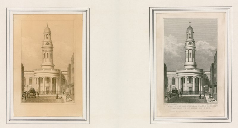 Szent Mária-templom, Wyndham Place és körzeti parókia St Mary-le-bone-nak alkotó: Thomas Hosmer Shepherd