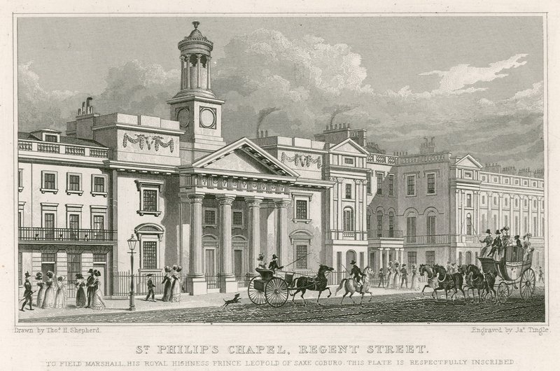 Szent Fülöp kápolna, Regent Street, London alkotó: Thomas Hosmer Shepherd
