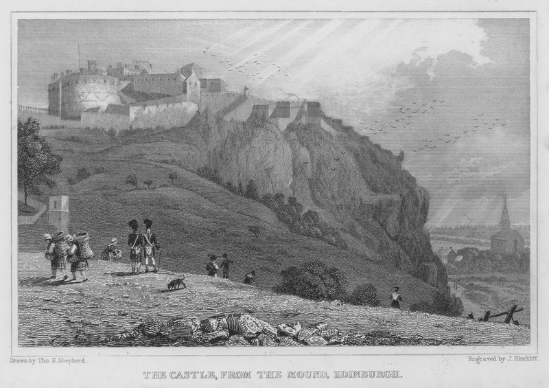 A kastély a halomról, Edinburgh (metszet) alkotó: Thomas Hosmer Shepherd