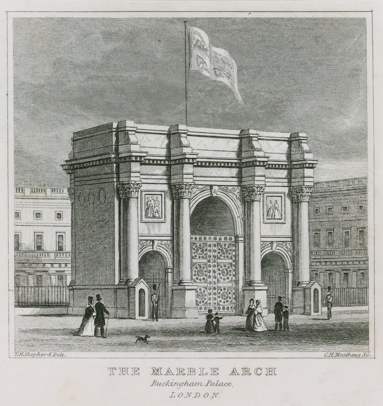 Márvány boltív, Buckingham-palota alkotó: Thomas Hosmer Shepherd