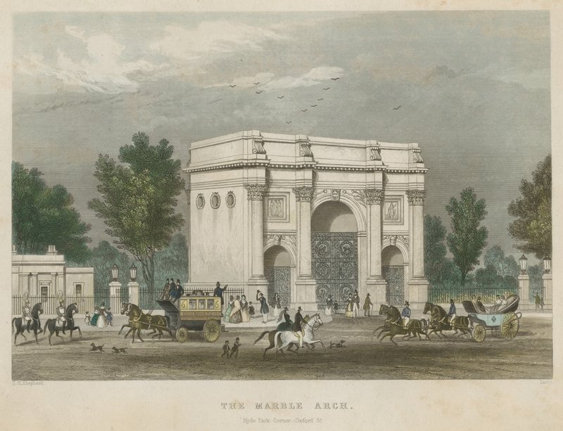 A Marble Arch, Hyde Park Corner, London alkotó: Thomas Hosmer Shepherd